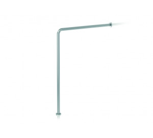 Wall to floor 90º grab bar stainless steel polished